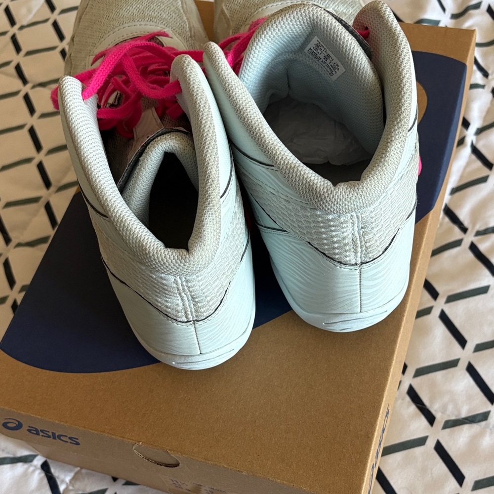 ASICS matflex 7 wrestling shoes cool grey/silver/pink - Picture 6 of 7